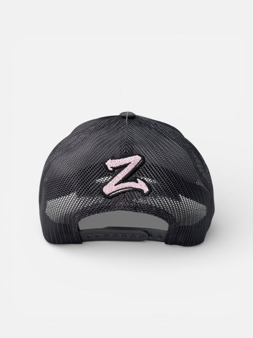 Grey & pink cap